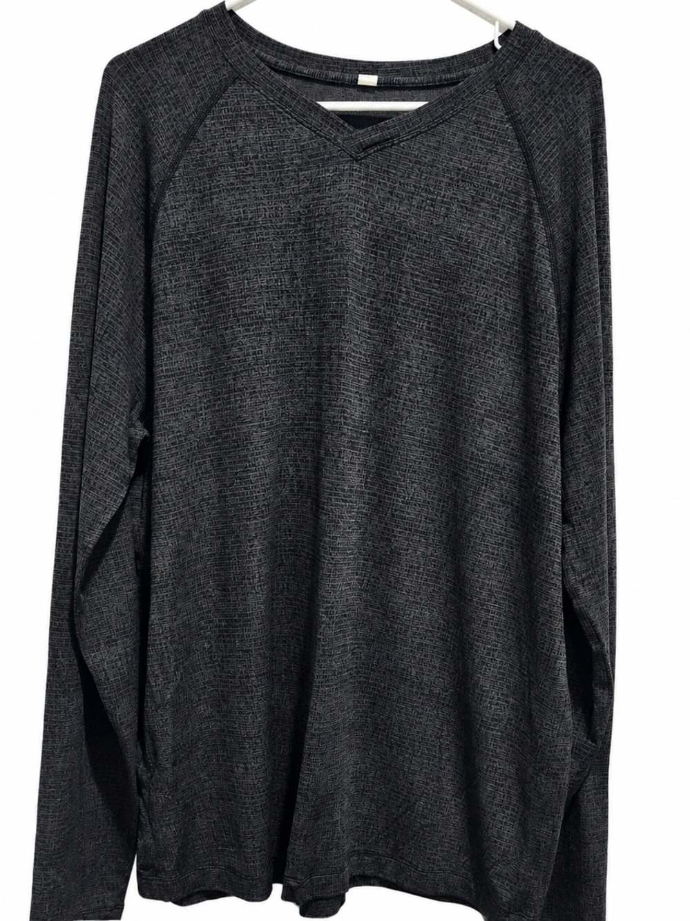Lululemon Men’s Heathered Charcoal Performance Long Sleeve Shirt Athletic Large